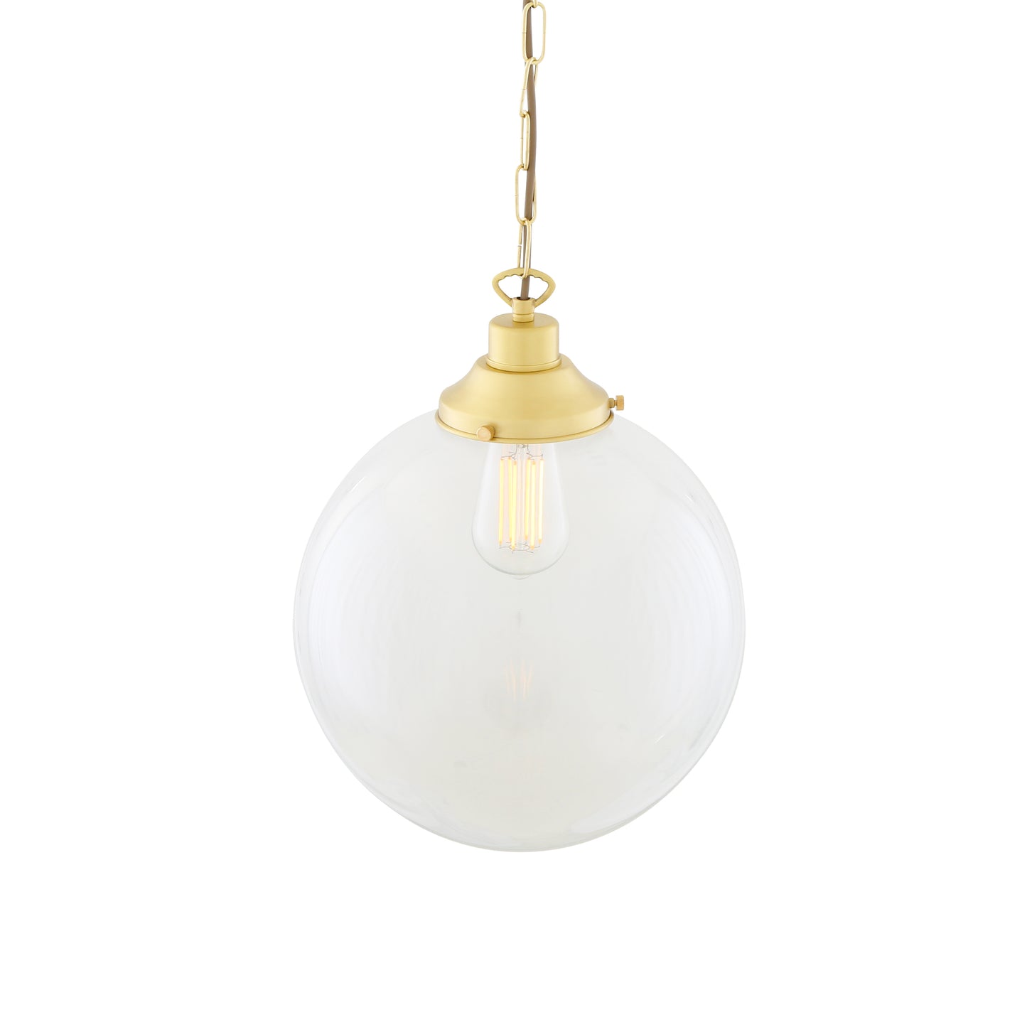 Suspension globe en verre transparent Riad