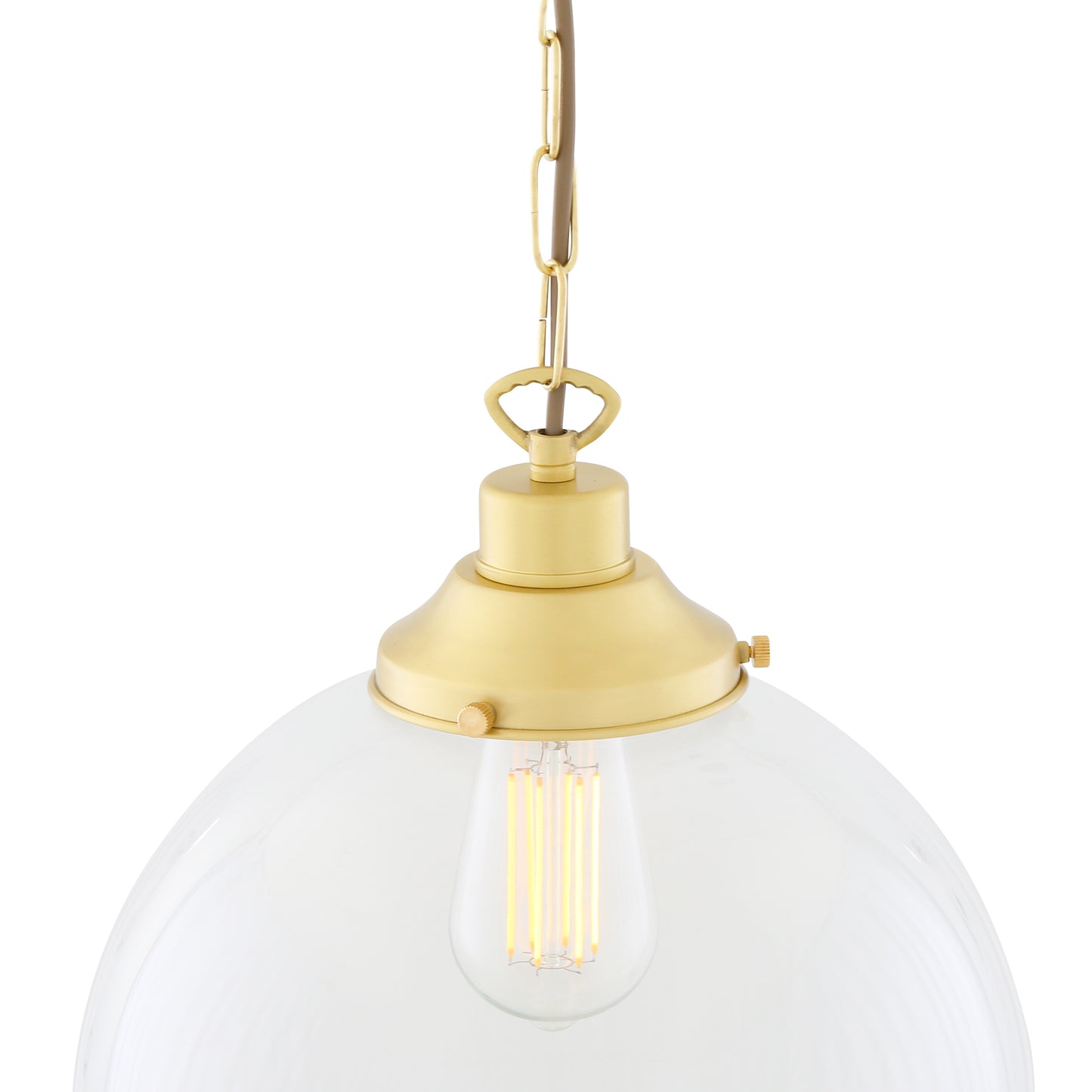 Suspension globe en verre transparent Riad