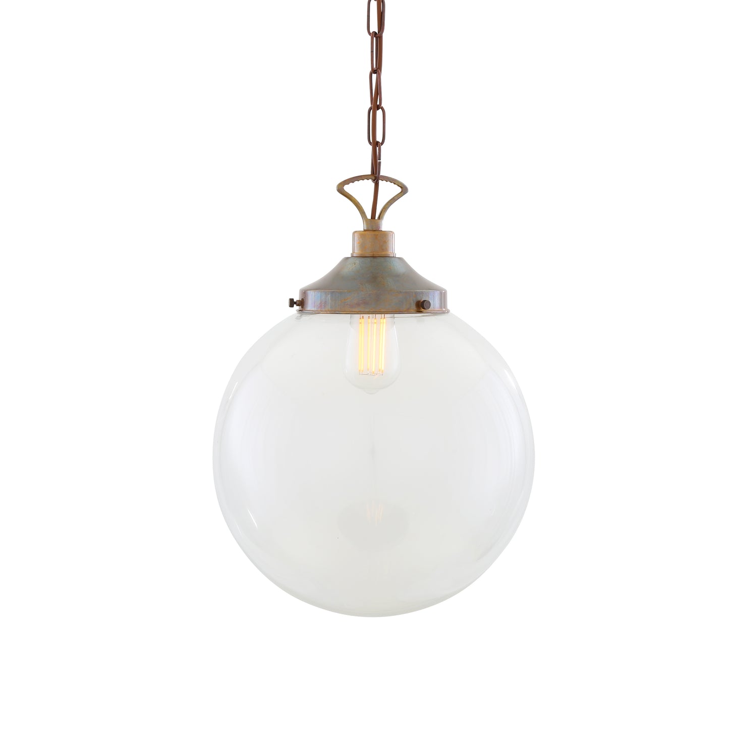 Suspension globe en verre transparent Riad