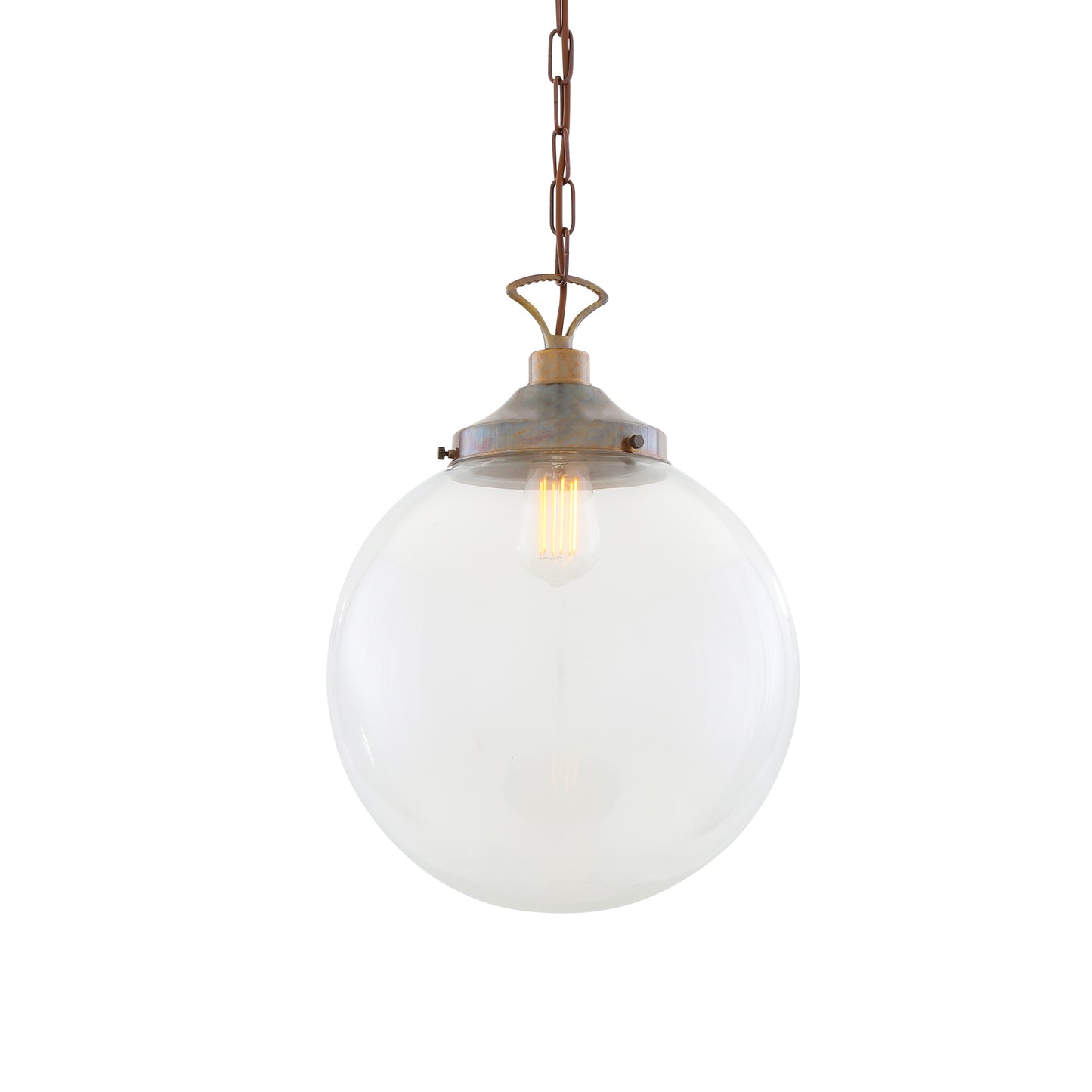 Suspension globe en verre transparent Riad