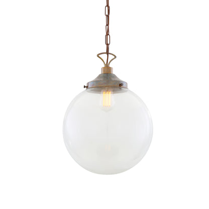 Suspension globe en verre transparent Riad