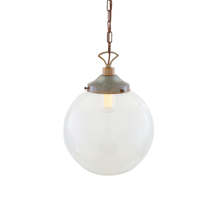 Suspension globe en verre transparent Riad