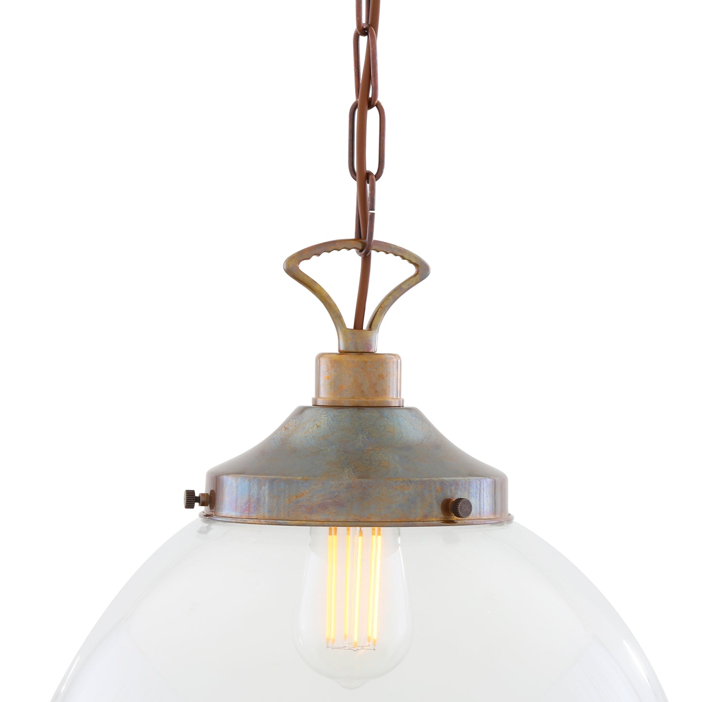 Suspension globe en verre transparent Riad