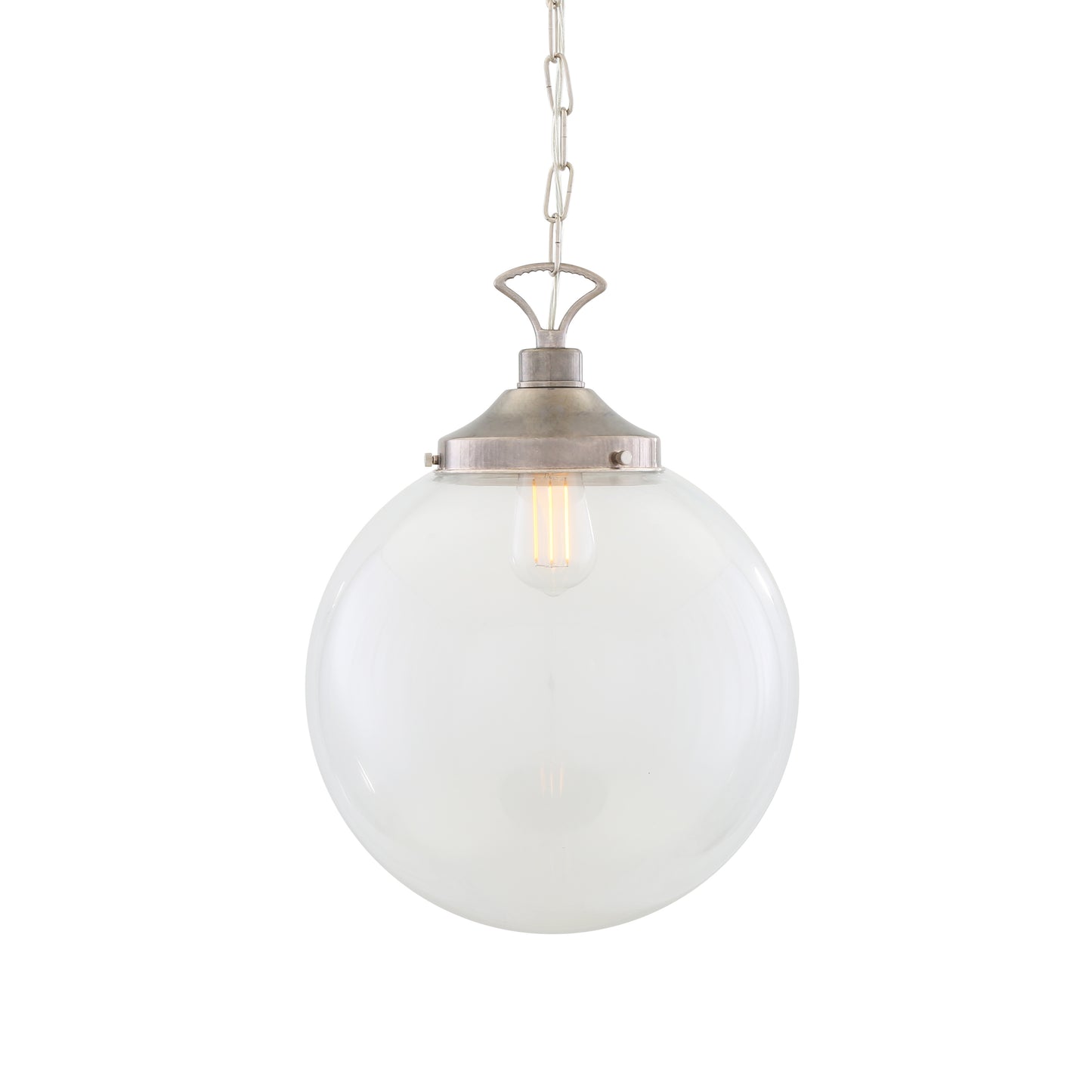 Suspension globe en verre transparent Riad
