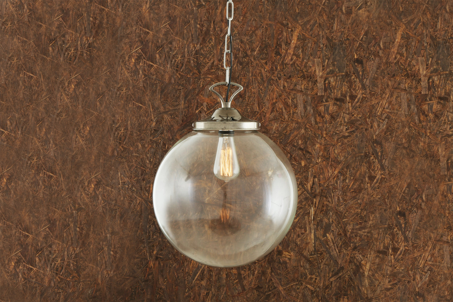 Suspension globe en verre transparent Riad