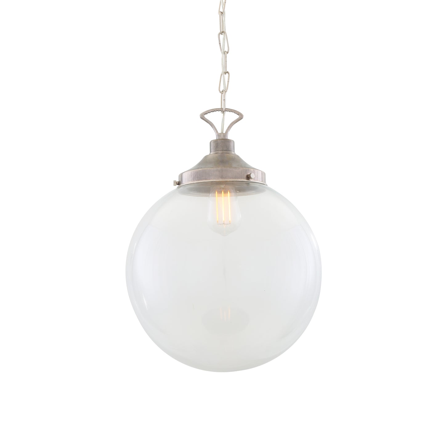 Suspension globe en verre transparent Riad