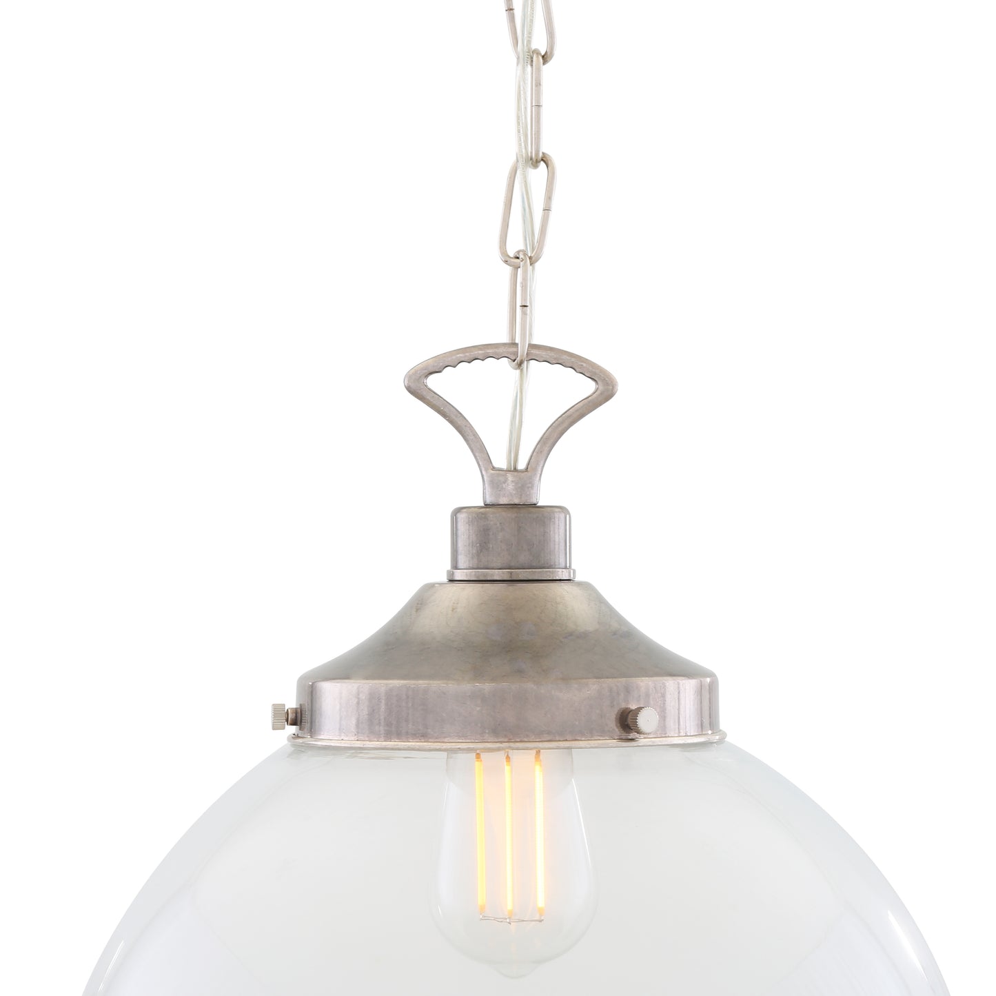 Suspension globe en verre transparent Riad