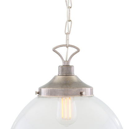 Suspension globe en verre transparent Riad