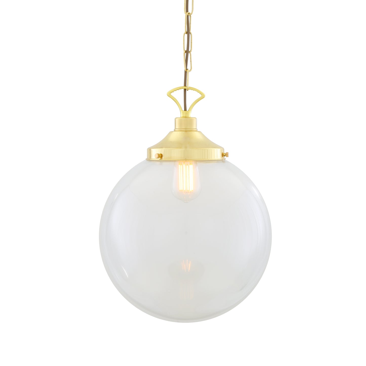 Suspension globe en verre transparent Riad