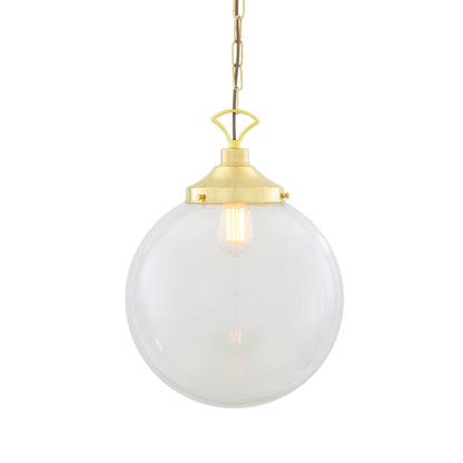 Suspension globe en verre transparent Riad