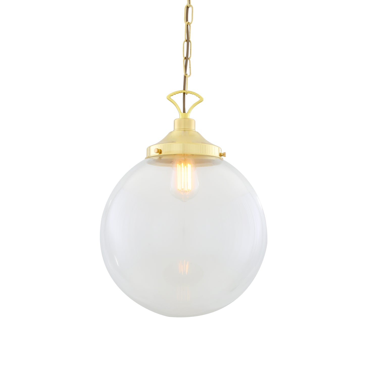 Suspension globe en verre transparent Riad