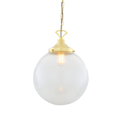 Suspension globe en verre transparent Riad