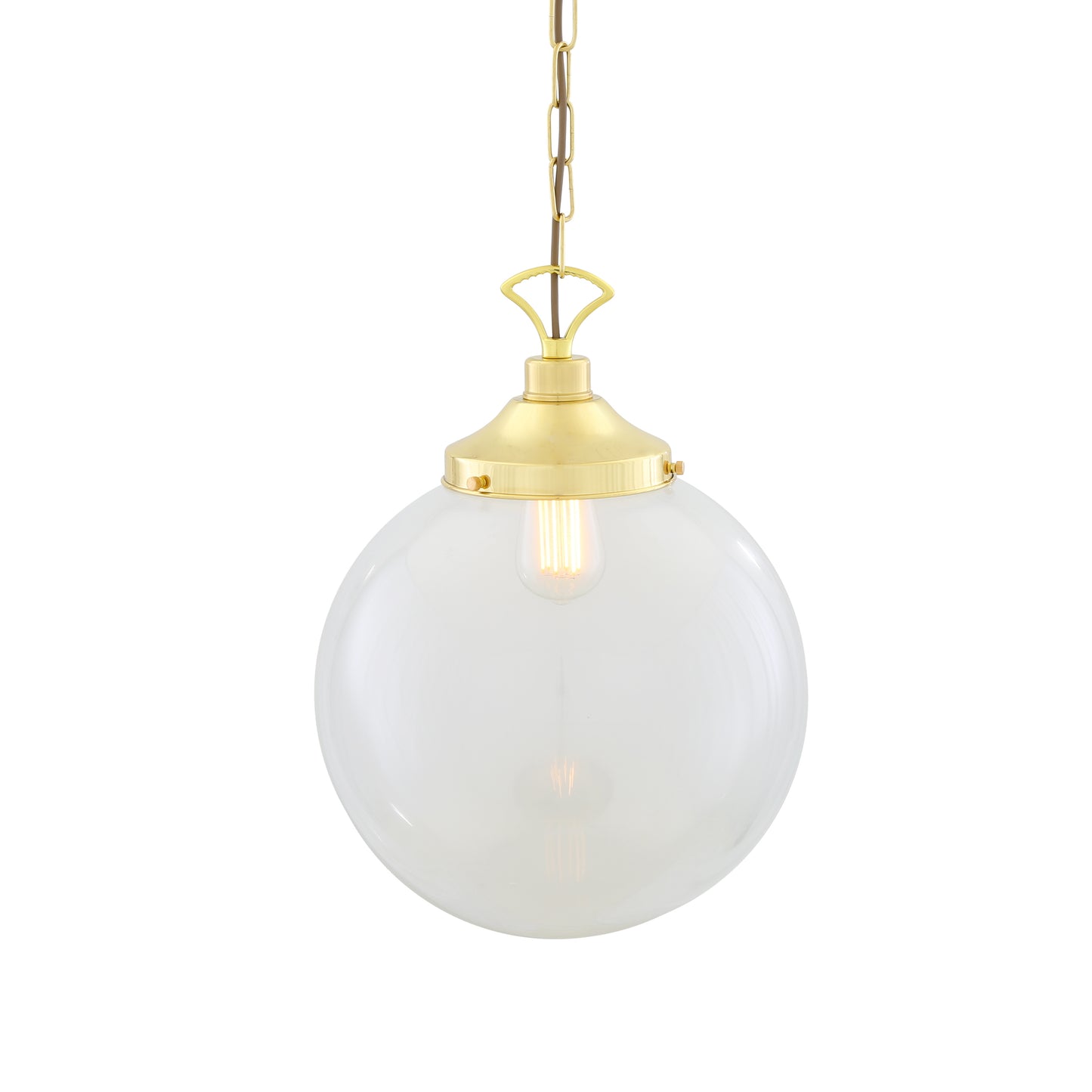 Suspension globe en verre transparent Riad