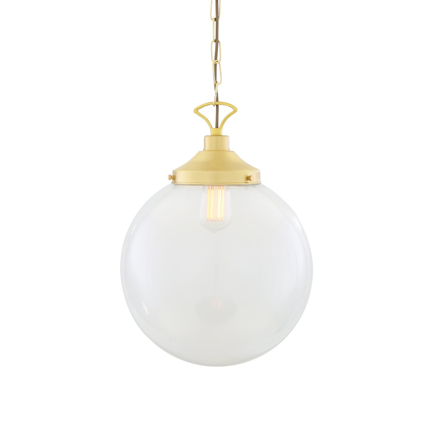 Suspension globe en verre transparent Riad