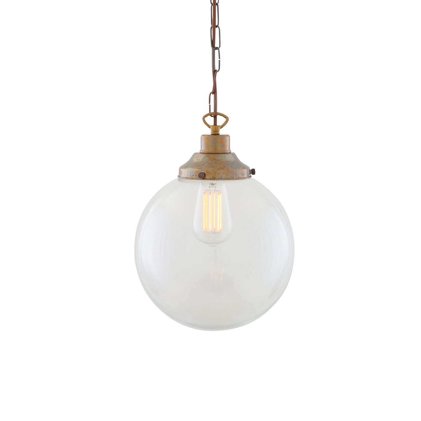 Suspension globe en verre transparent Riad
