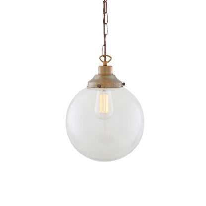 Suspension globe en verre transparent Riad