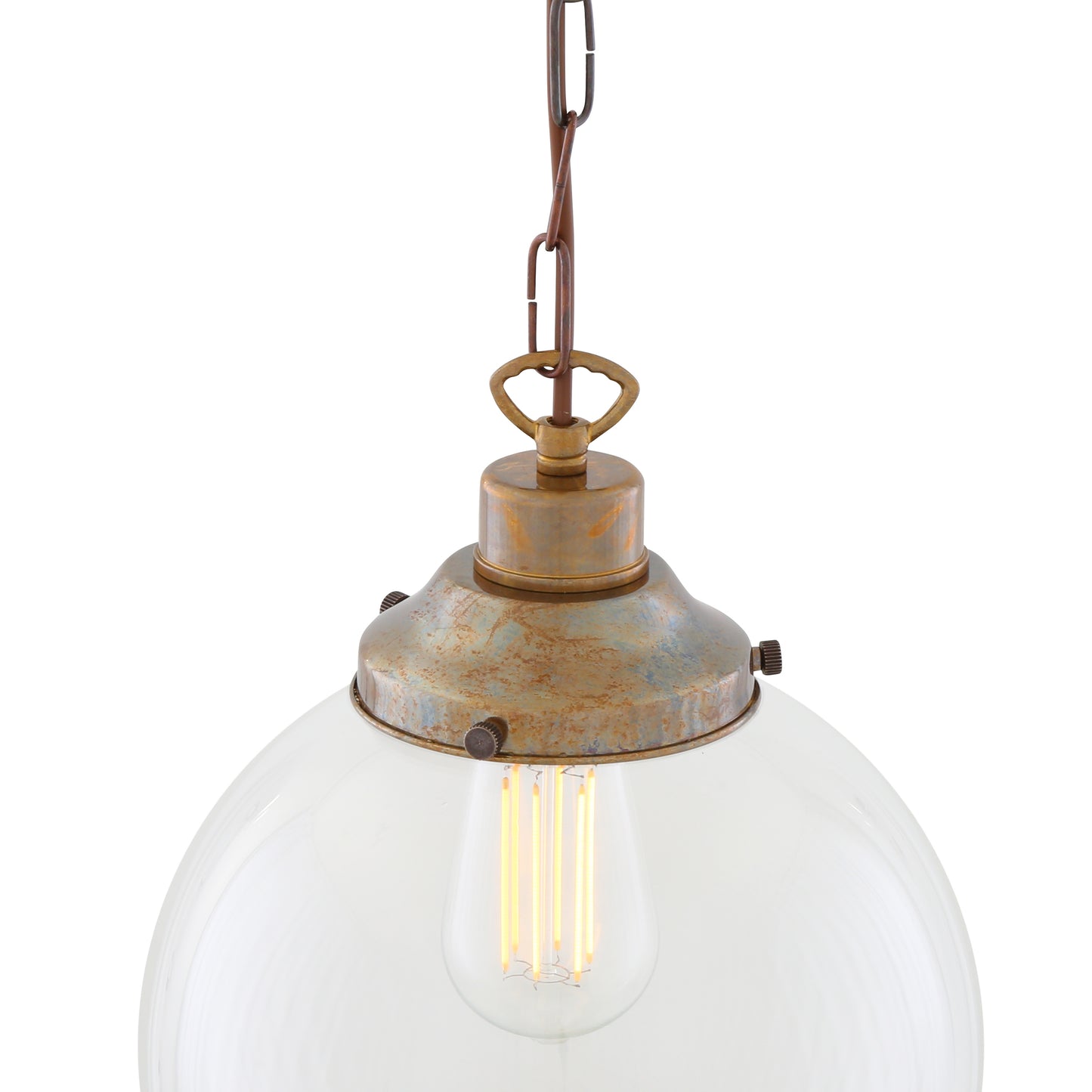 Suspension globe en verre transparent Riad