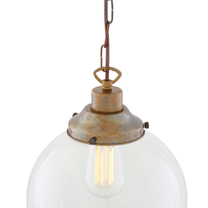 Suspension globe en verre transparent Riad