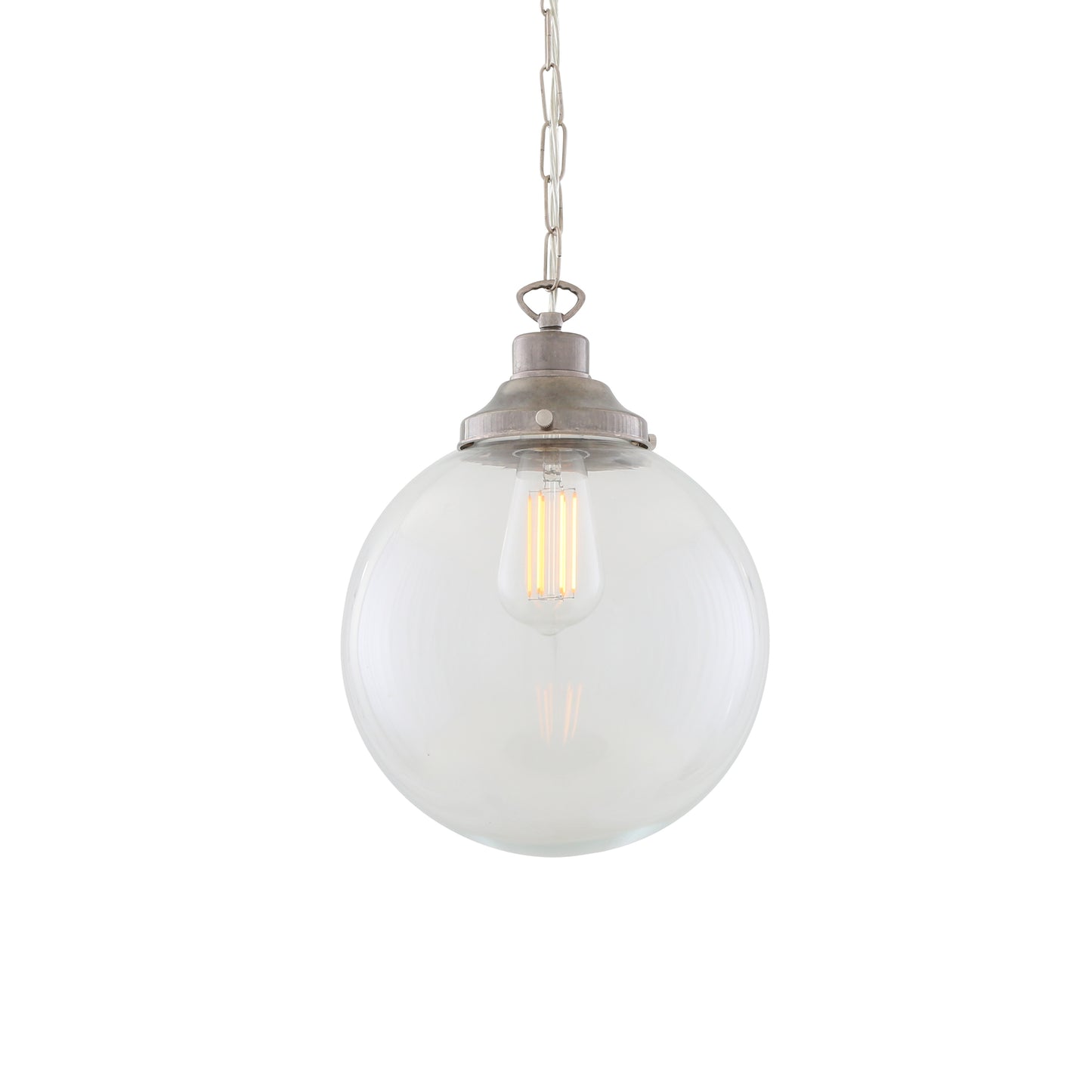 Suspension globe en verre transparent Riad