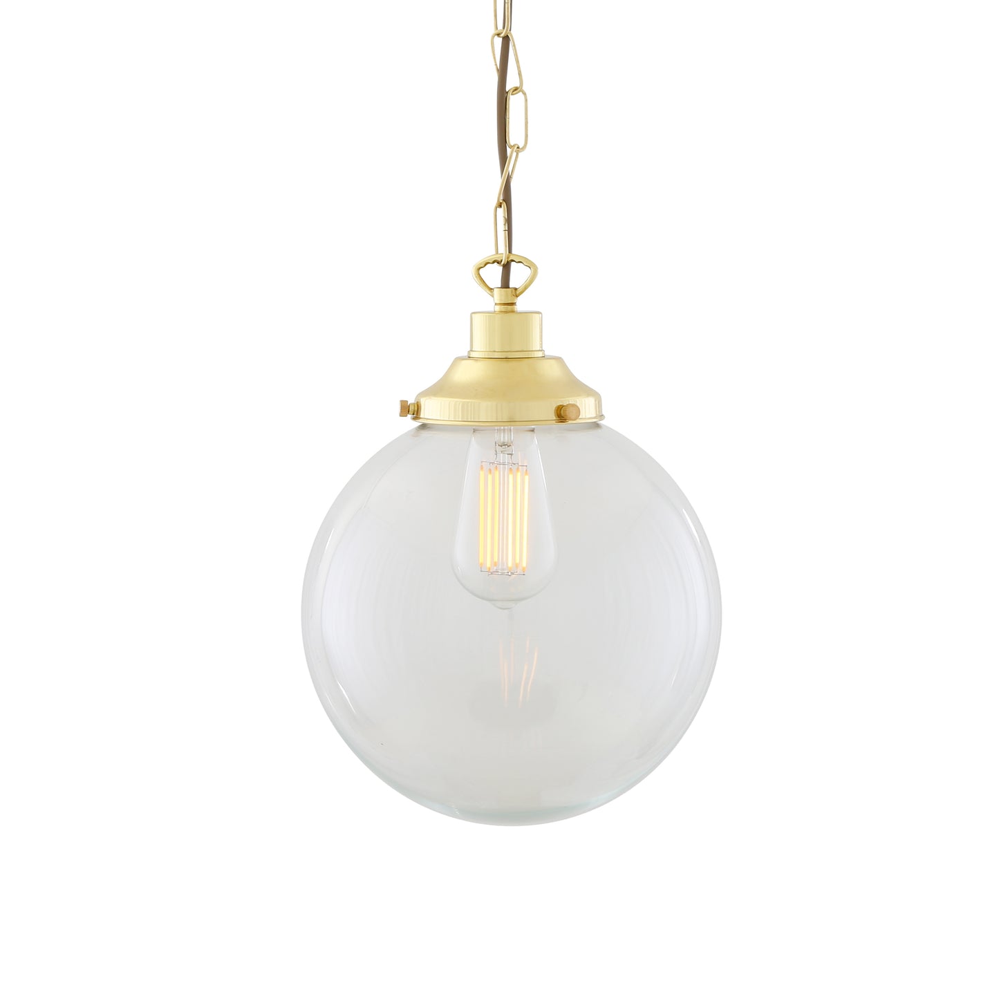 Suspension globe en verre transparent Riad
