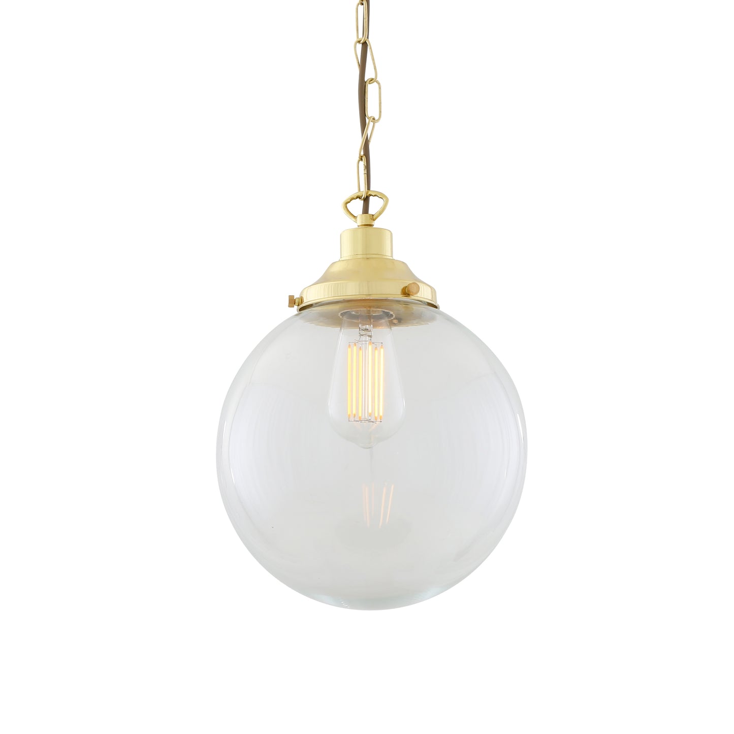 Suspension globe en verre transparent Riad