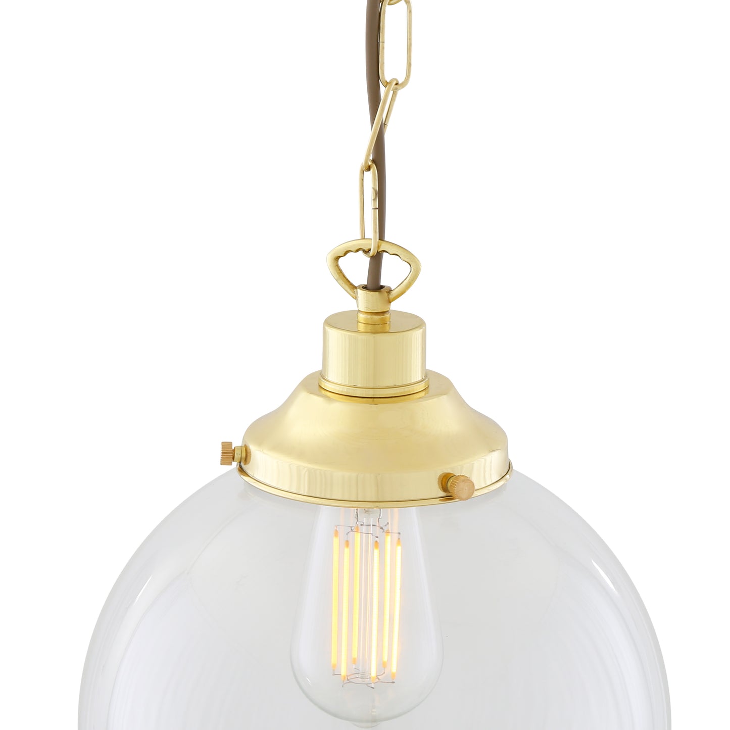 Suspension globe en verre transparent Riad