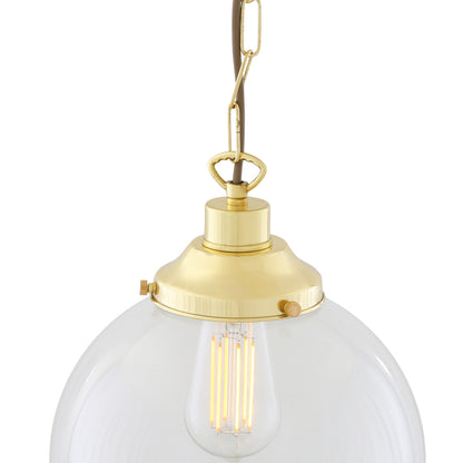 Suspension globe en verre transparent Riad