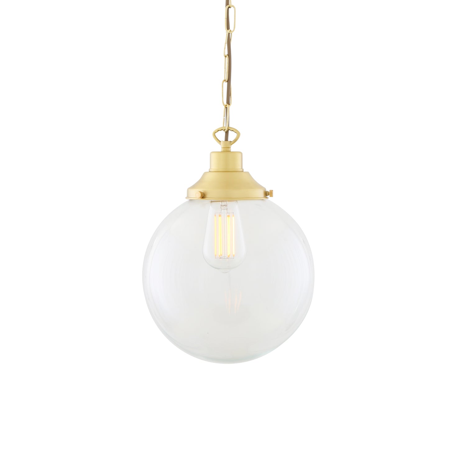 Suspension globe en verre transparent Riad