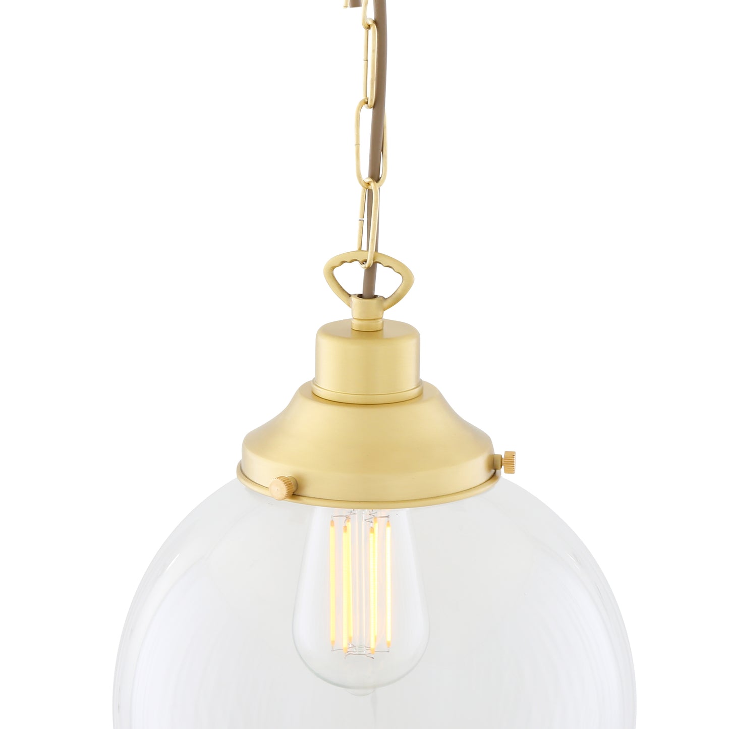 Suspension globe en verre transparent Riad