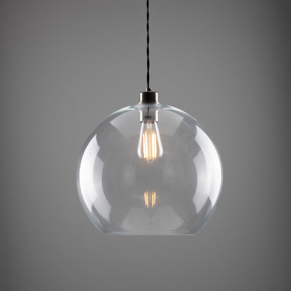 Eden Clear Open Glass Globe Pendant Light