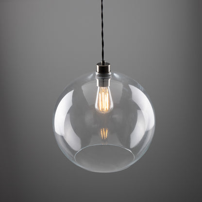 Eden Clear Open Glass Globe Pendant Light