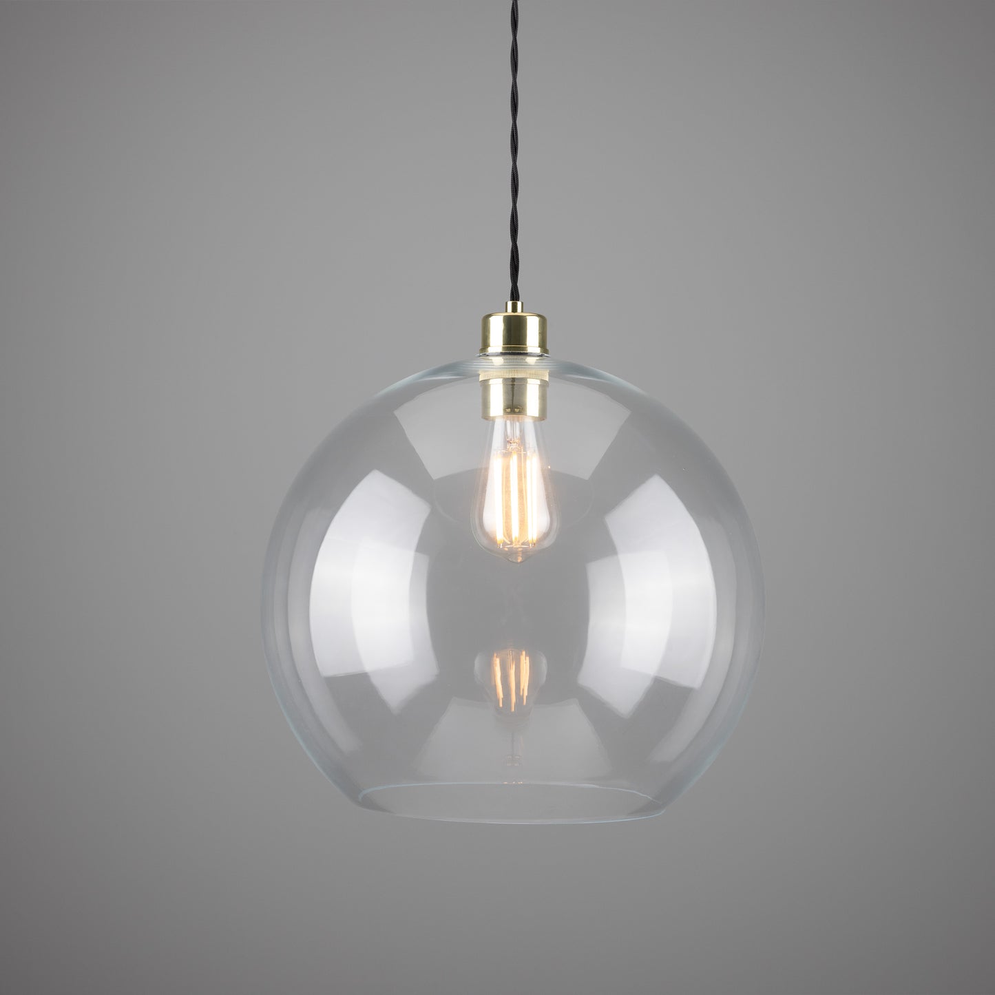 Eden Clear Open Glass Globe Pendant Light