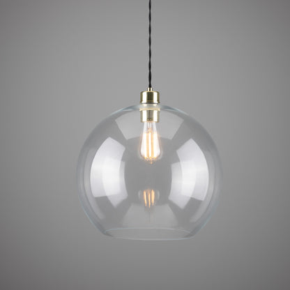 Eden Clear Open Glass Globe Pendant Light