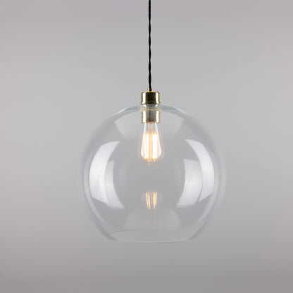 Eden Clear Open Glass Globe Pendant Light