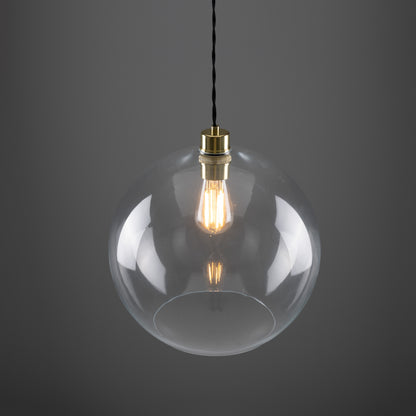 Eden Clear Open Glass Globe Pendant Light
