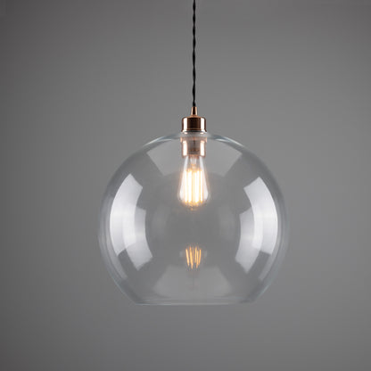 Eden Clear Open Glass Globe Pendant Light