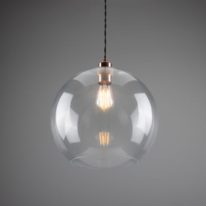 Eden Clear Open Glass Globe Pendant Light