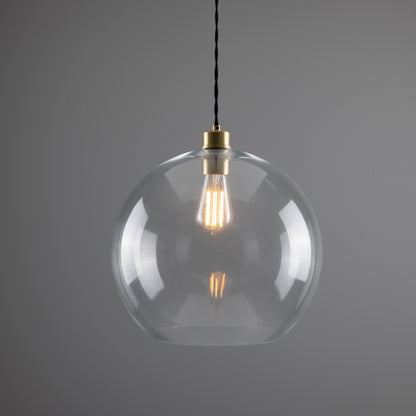 Eden Clear Open Glass Globe Pendant Light