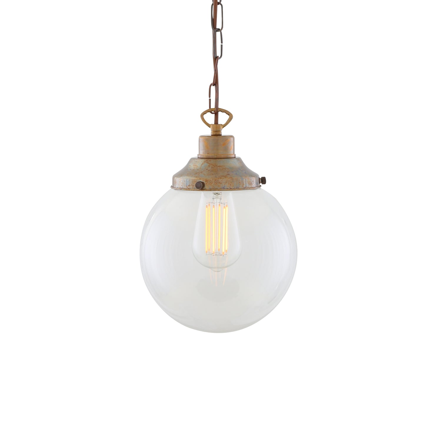 Suspension globe en verre transparent Riad