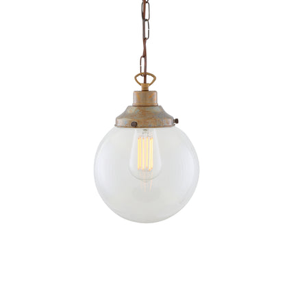 Suspension globe en verre transparent Riad