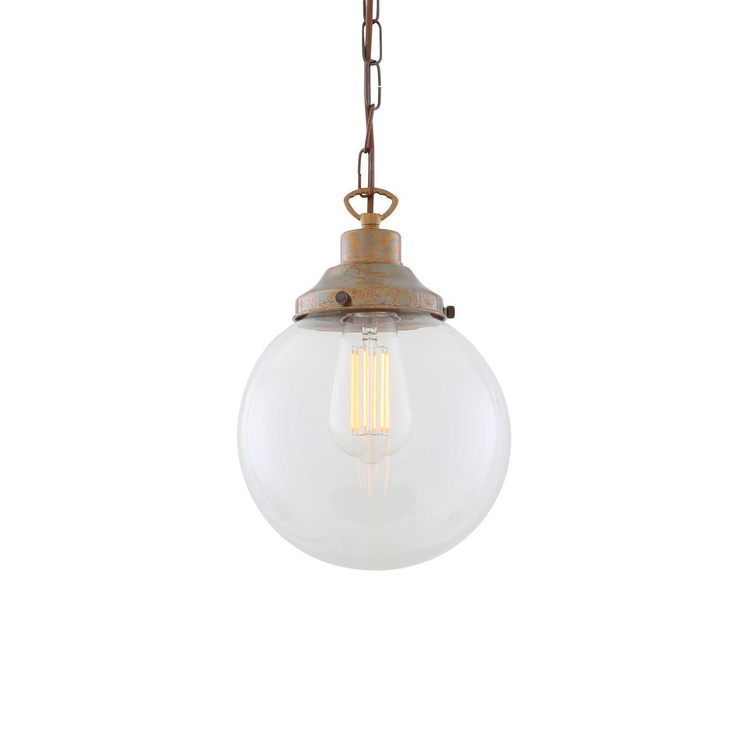 Suspension globe en verre transparent Riad