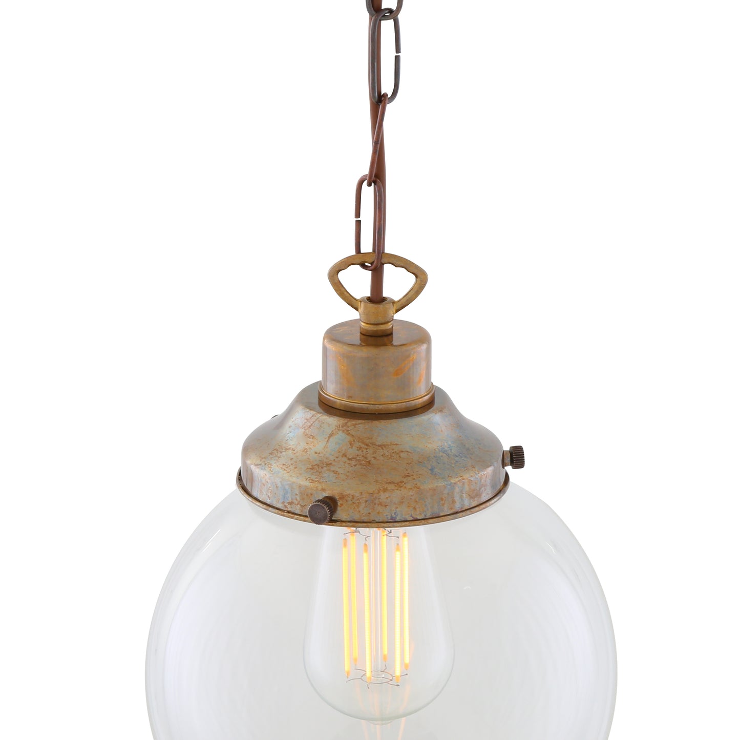 Suspension globe en verre transparent Riad