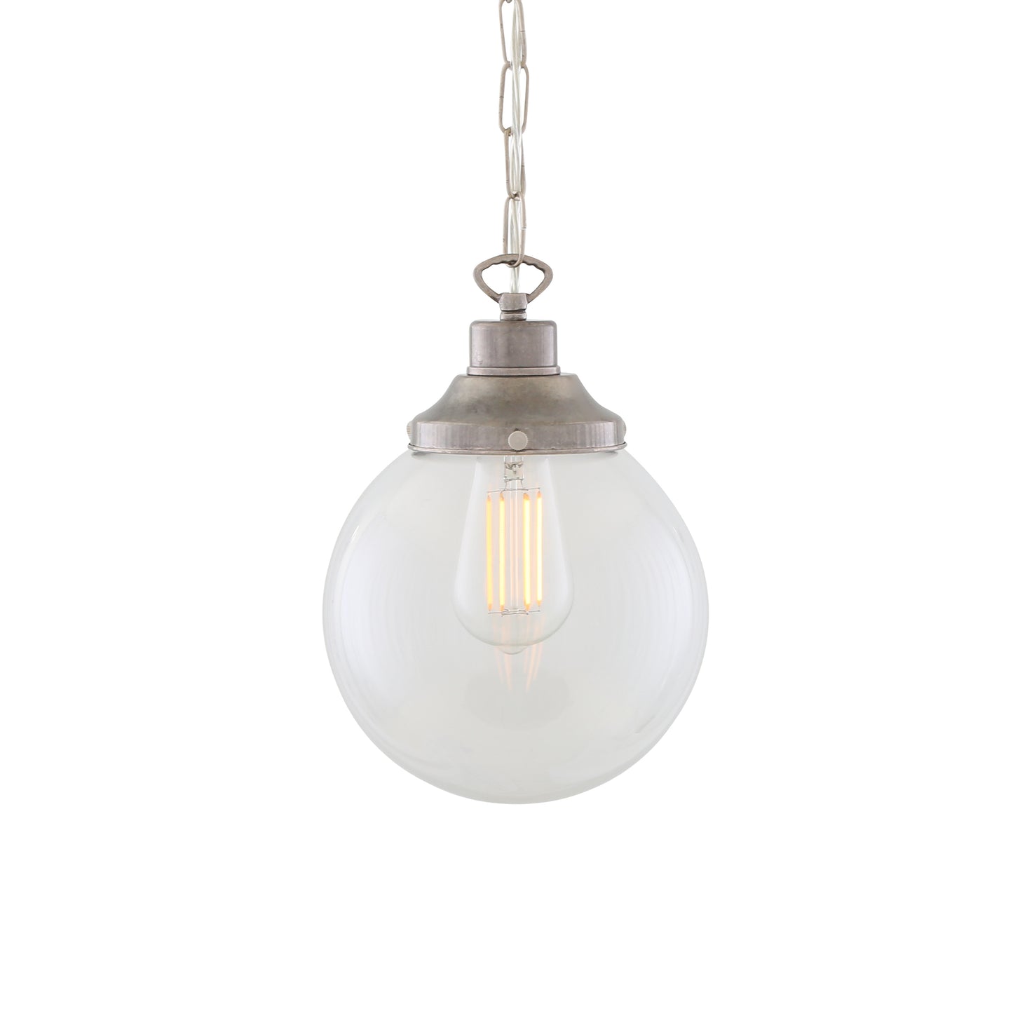 Suspension globe en verre transparent Riad