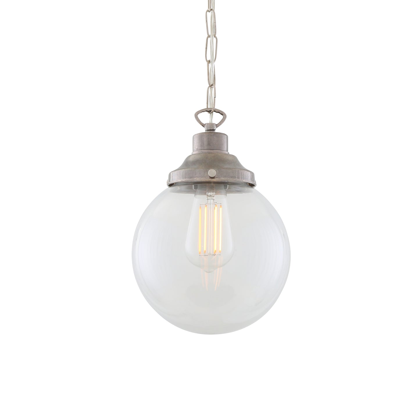 Suspension globe en verre transparent Riad