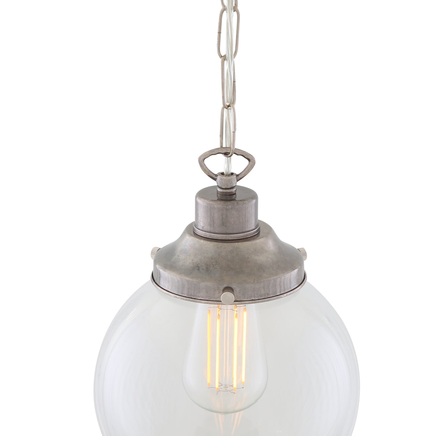 Suspension globe en verre transparent Riad