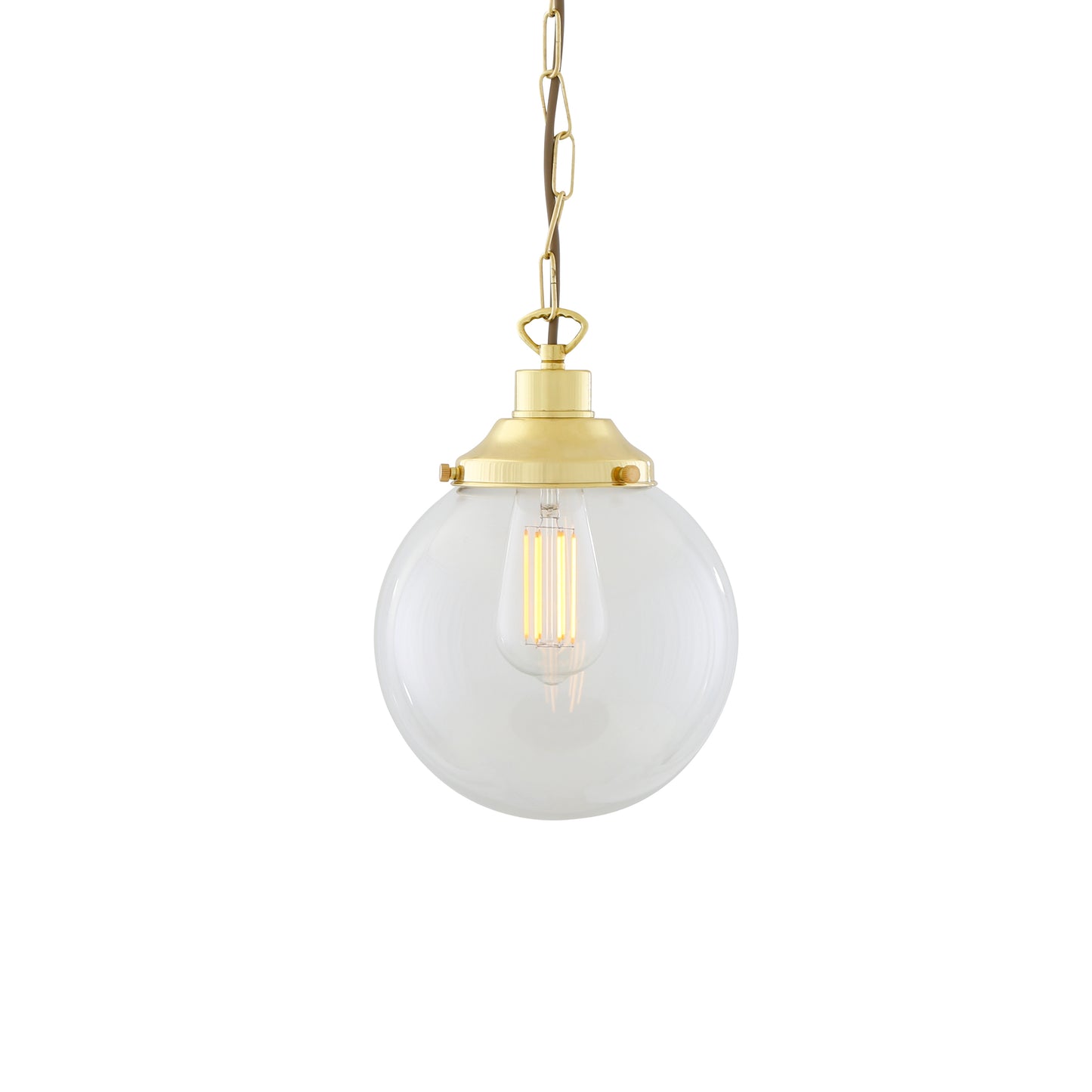 Suspension globe en verre transparent Riad