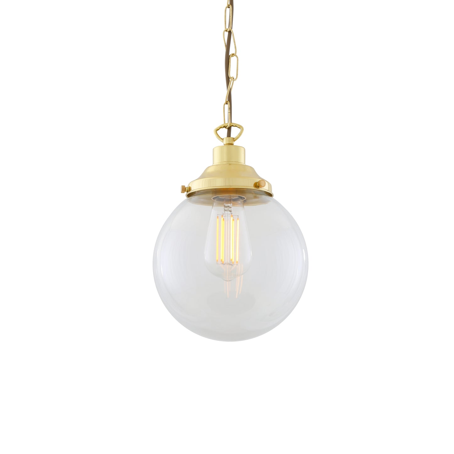 Suspension globe en verre transparent Riad