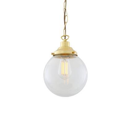 Suspension globe en verre transparent Riad
