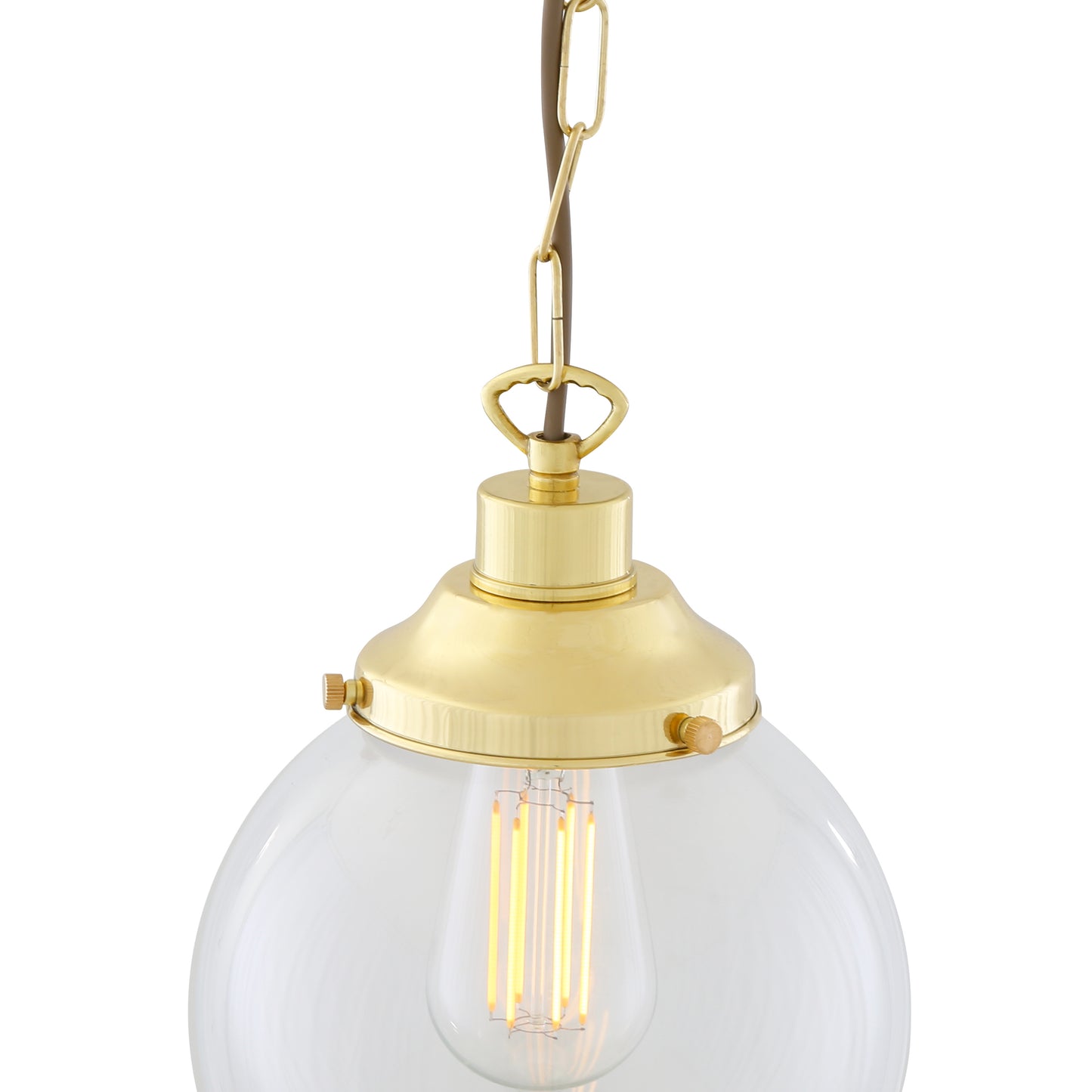Suspension globe en verre transparent Riad