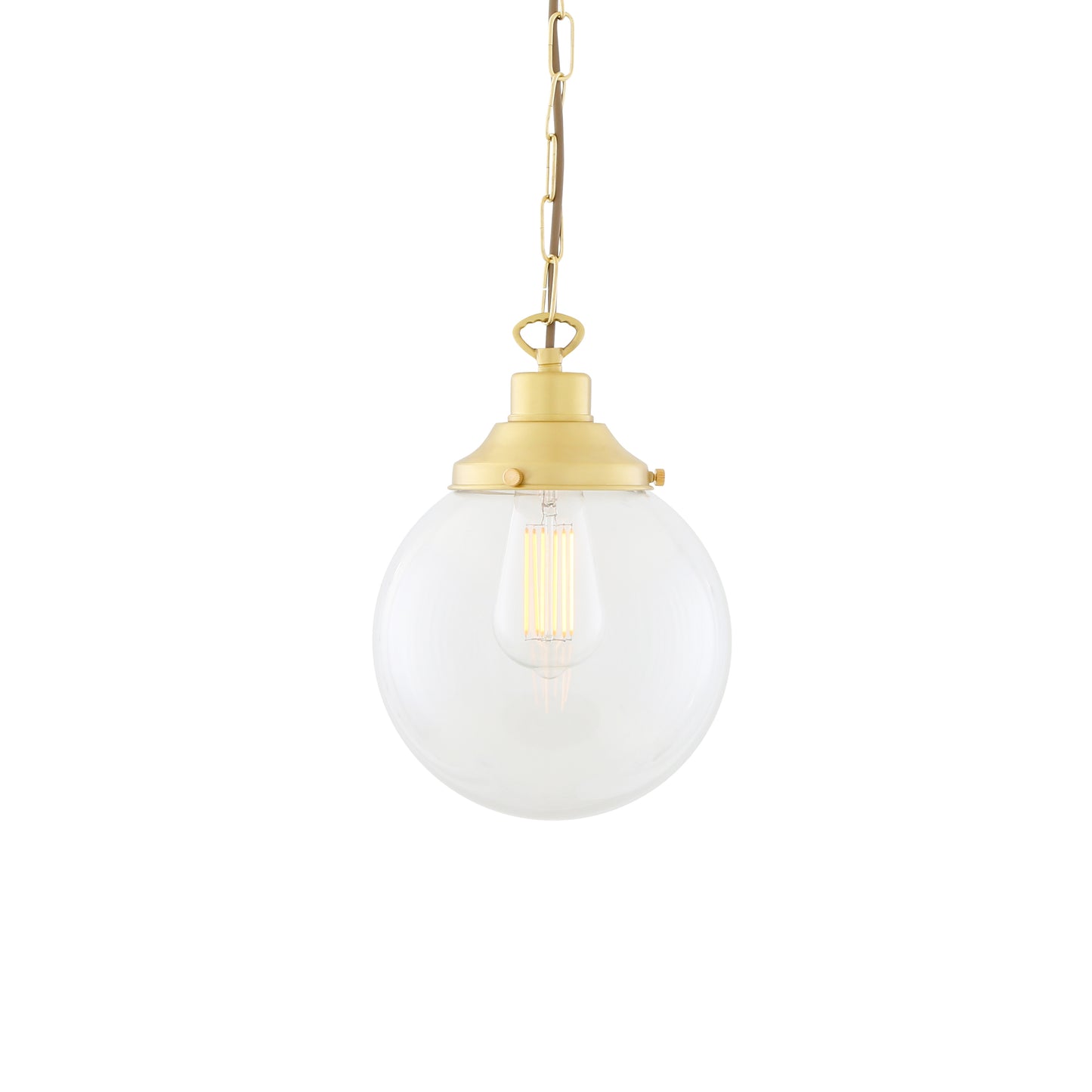 Suspension globe en verre transparent Riad